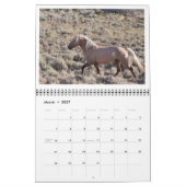 Calendrier Cheval sauvage Calander de lavabo de sable (Mar 2027)