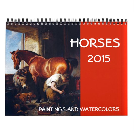 Calendrier CHEVAUX COLLECTION D'ART FIN Peintures Et Dessins (Protection)