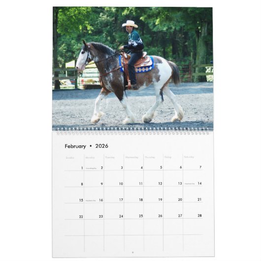 CALENDRIER CHEVAUX DE TRAIT (Feb 2026)