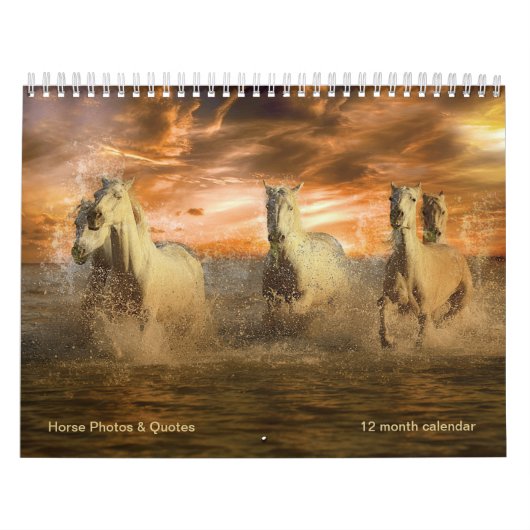 Calendrier Chevaux magnifiques et quotes équins 12 mois (Protection)