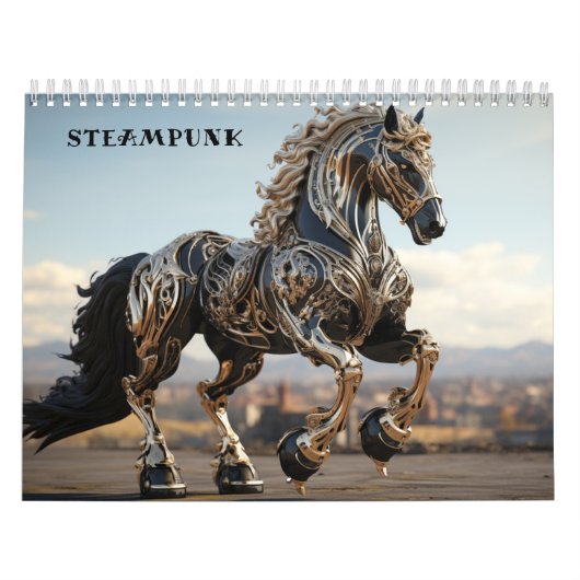 Calendrier Chevaux mécaniques Steampunk (Protection)