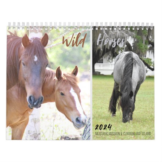 Calendrier Chevaux sauvages de la mission Mustang 2024 - Cale (Protection)