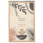 Calendrier Chic Bohème abstraite verdure (Protection)