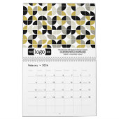 Calendrier Chic Girly Motifs - Logo d'entreprise Cadeau (Feb 2026)