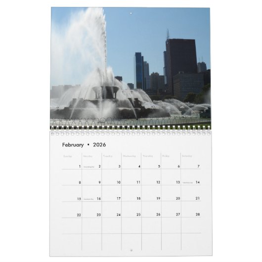 Calendrier Chicago (Feb 2026)