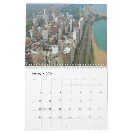 Calendrier Chicago (Jan 2026)