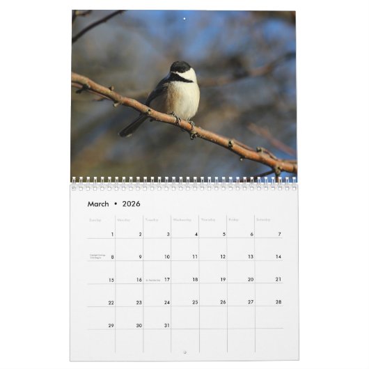 Calendrier Chickadees (Mar 2026)