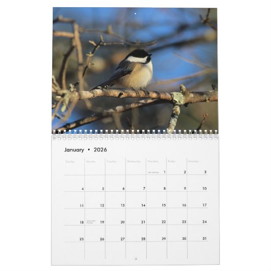 Calendrier Chickadees (Jan 2026)