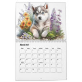 Calendrier Chien à l'aquarelle adorable (Mar 2027)
