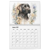 Calendrier Chien à l'aquarelle adorable (Jan 2027)