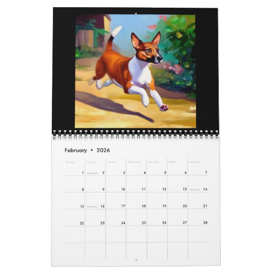 Calendrier Chien Basenji (Feb 2026)