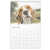 Calendrier Chien de dessin animé drôle Beagle (Mar 2027)