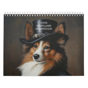 Calendrier Chien de Shetland élégant Étagère