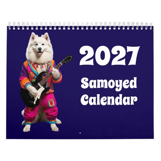 Calendrier Chien Samoyède 2027 (Protection)