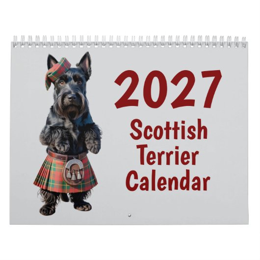 Calendrier Chien Terrier Écossais 2027 (Protection)