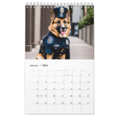Calendrier Chiens amusants habillés en policiers (Jan 2026)