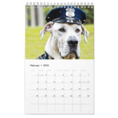 Calendrier Chiens amusants habillés en policiers (Feb 2026)