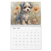 Calendrier Chiens, Chiots, Fleurs De Chiens, (Mar 2027)