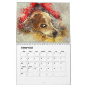 Calendrier Chiens d'art abstrait (Feb 2027)