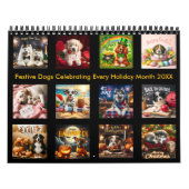 Calendrier Chiens de fête célébrant chaque mois de vacances 2 (Protection)