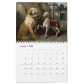 Calendrier Chiens du XIXe siècle en art (Jan 2026)