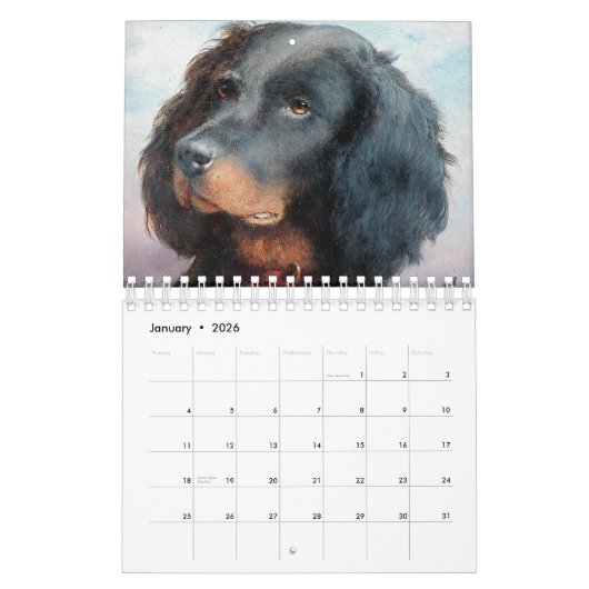 Calendrier Chiens mignons et chiots (Jan 2026)