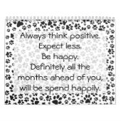 Calendrier Chiens Patrouilles noir et blanc Polka Dot Calendr (Protection)