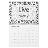 Calendrier Chiens Patrouilles noir et blanc Polka Dot Calendr (Jan 2026)