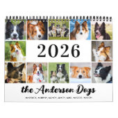 Calendrier Chiens personnalisés Collage photo Modern 2026 (Protection)