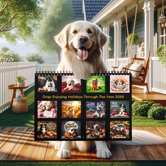 Calendrier Chiens Profitant De Vacances Tout Au Long De L'Ann