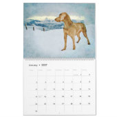 Calendrier Chiens Weimaraner 12 Mois Ghoarly Cadeaux Aquarell (Jan 2027)