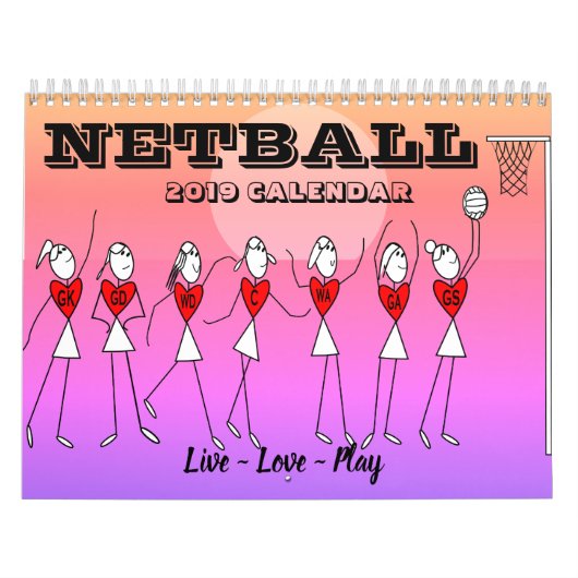 Calendrier Chiffres Stick Citations Inspirationnelles Netball (Protection)