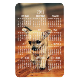Calendrier Chihuahua 2018 Magnet photo 4x6 grand