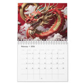Calendrier Chinese Dragons Année personnalisée 2024 C (Feb 2026)
