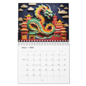 Calendrier Chinese Dragons Année personnalisée 2024 C (Mar 2026)