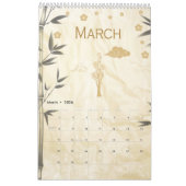 Calendrier Chinois Zodiac Rabbit Année Golden Bamboo (Mar 2026)