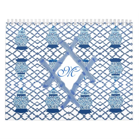 Calendrier Chinoiserie Bamboo Ginger Jar Jars (Protection)