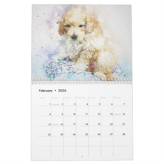 Calendrier Chiot 2025 (Feb 2026)