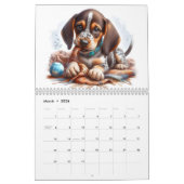 Calendrier Chiots joueurs Douze mois (Mar 2026)