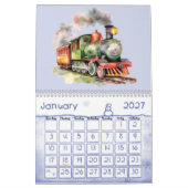 Calendrier Cho Choo Train Engines pour enfants (Jan 2027)