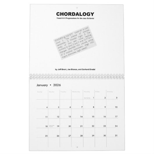 Calendrier Chordalogy 2014 (Jan 2026)