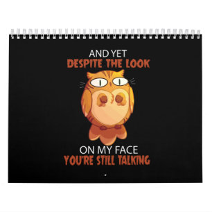 Calendrier Chouette mignonne malgré le look que vous parlez t