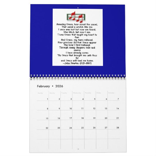 Calendrier chrétien 2022 - Hymnes favoris (Feb 2026)