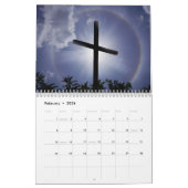 Calendrier christian cross 2026 calendar (Feb 2026)