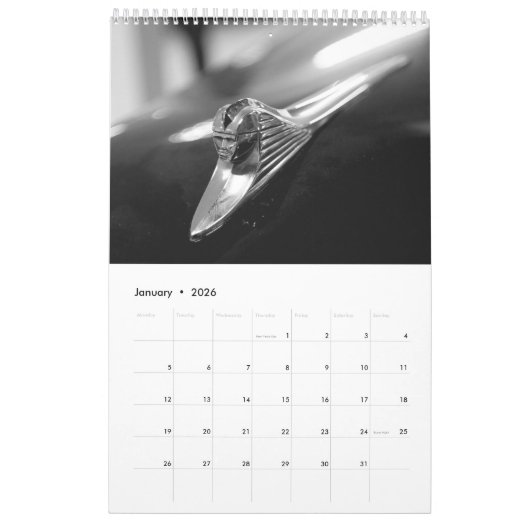 Calendrier Chrome Classique (A3 Moyen) (Jan 2026)