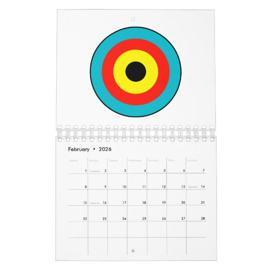 Calendrier Cible isolée d'Archery (Feb 2026)
