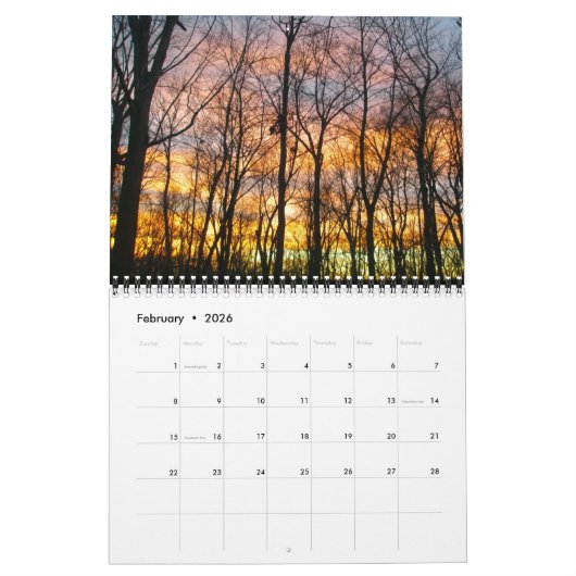 Calendrier - Ciels Dawn to Dusk (Feb 2026)