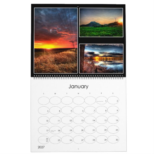 Calendrier Cieux lumineux (Jan 2027)