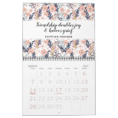 Calendrier Citation Inspirationnelle Stylish Botanical Floral (Mar 2027)
