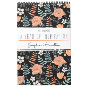 Calendrier Citation Inspirationnelle Stylish Botanical Floral